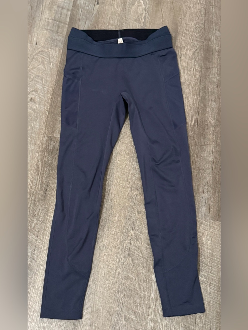 FP Movement Navy Solid Ankle Leggings Side Mesh Pockets Stretch Women’s S